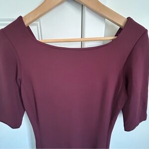 Benetton Vibrant Plum Burgundy Dress
